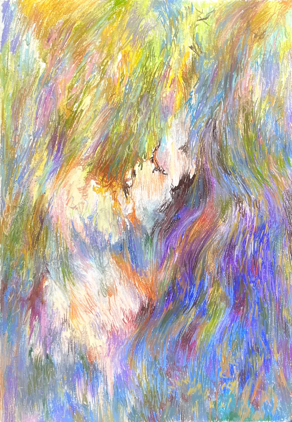 Marina leonteva sympathie pour les champignons january 2025 painting 20x28.5 cm