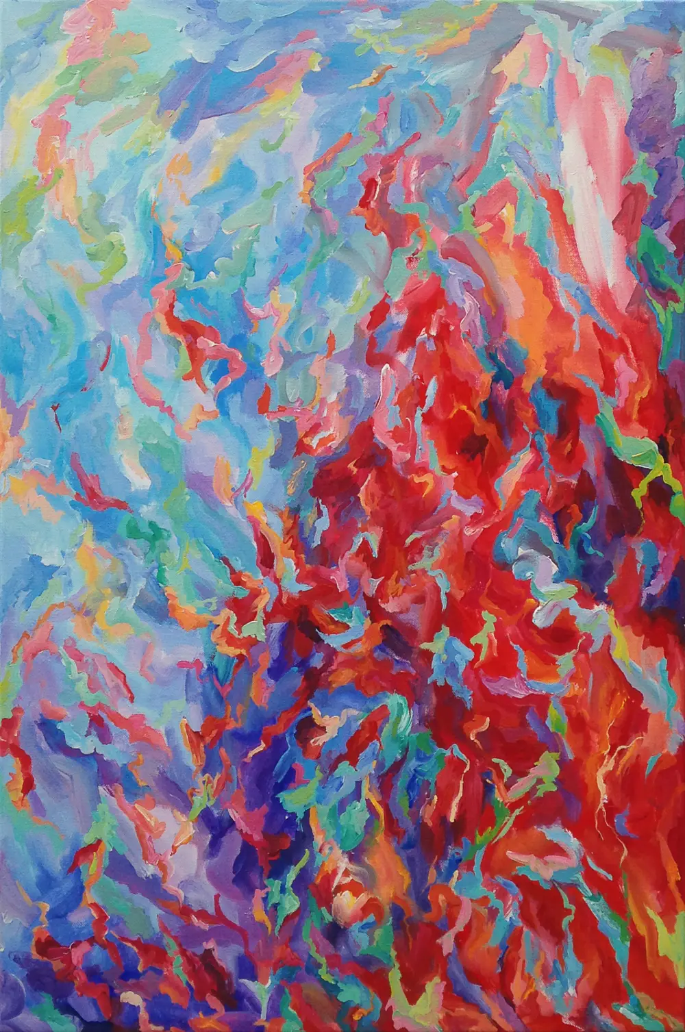Marina leonteva peace vs ruinous fire 2020 painting